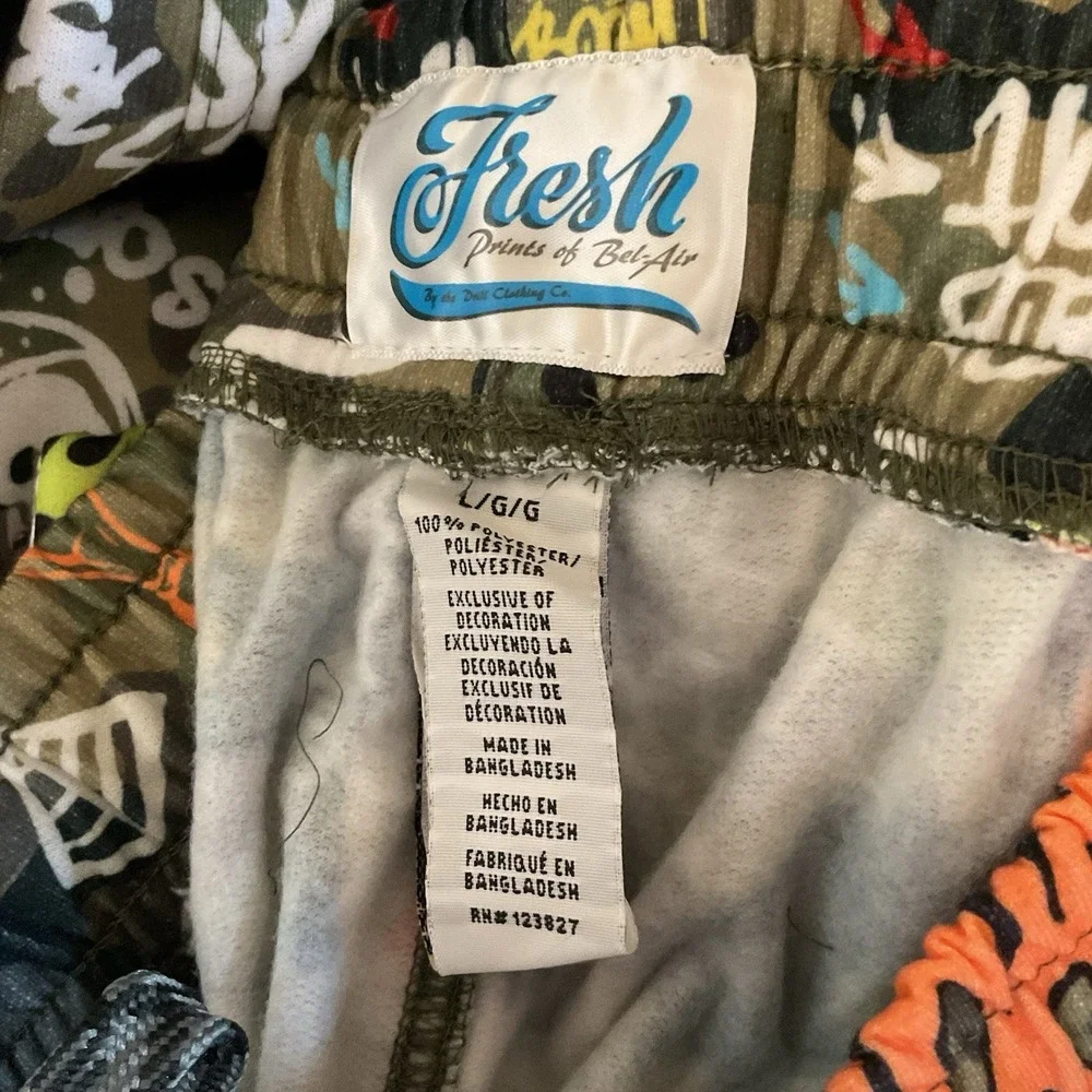 NWT By The Drill Clothing Co Fresh Prints Of Bel‎ Air Men's  Joggers Size Large